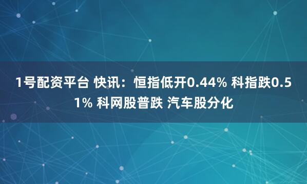 1号配资平台 快讯:恒指低开0.44% 科指跌0.51% 科网股普跌 汽车股分化