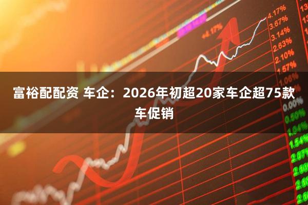 富裕配配资 车企：2026年初超20家车企超75款车促销